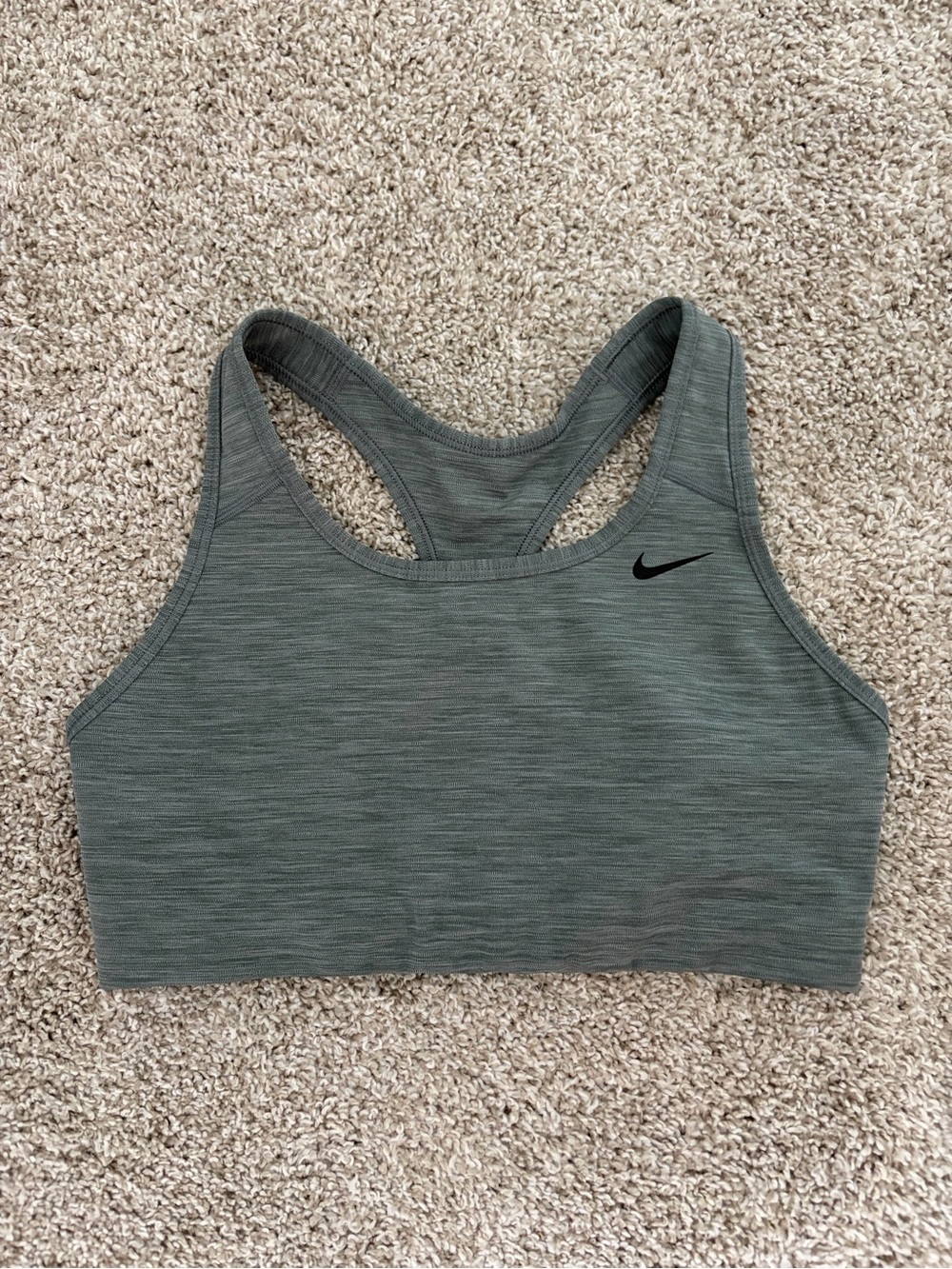 Nike Women's Dri-FIT Racerback Sports Bra - Heathered Gray